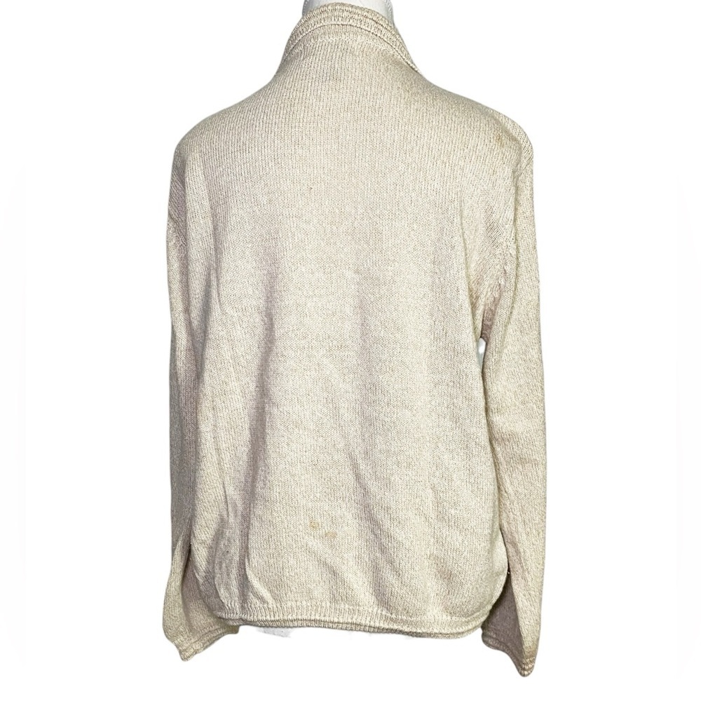 Alfred Dunner Cream Cardigan with Leaf Motif - Picture 2 of 15